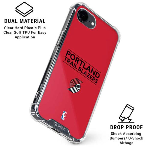 NBA Portland Trail Blazers Standard - Red iPhone 16e Clear Case